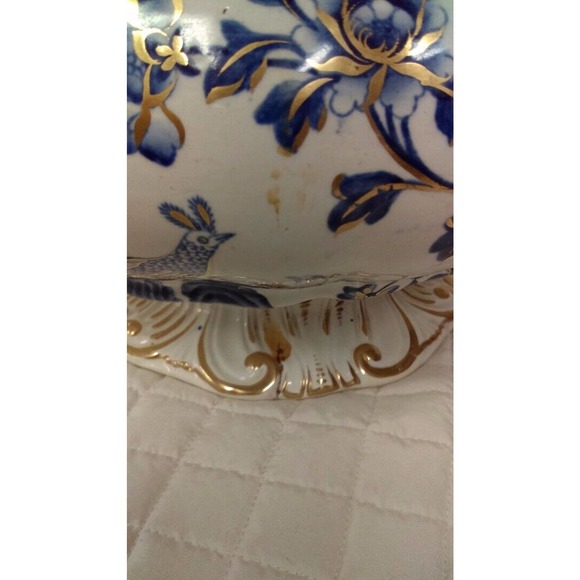 Gorgeous SOUP TUREEN Copeland & Garret Late Spode Blue w gilt bowl & under plate - Picture 8 of 12